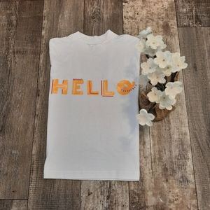 White Hello T-Shirt